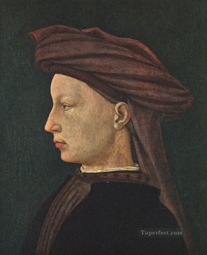  Joven Arte - Retrato de perfil de un joven cristiano Quattrocento Renacimiento Masaccio